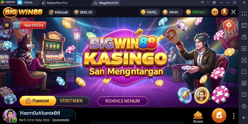 Tampilan gameplay menarik dari BIGWIN88 dengan nuansa Kasino.