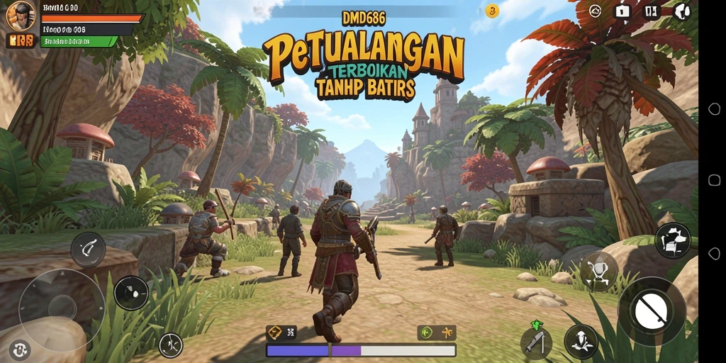 Screenshot gameplay DMD686 menunjukkan petualangan open world yang mendalam.