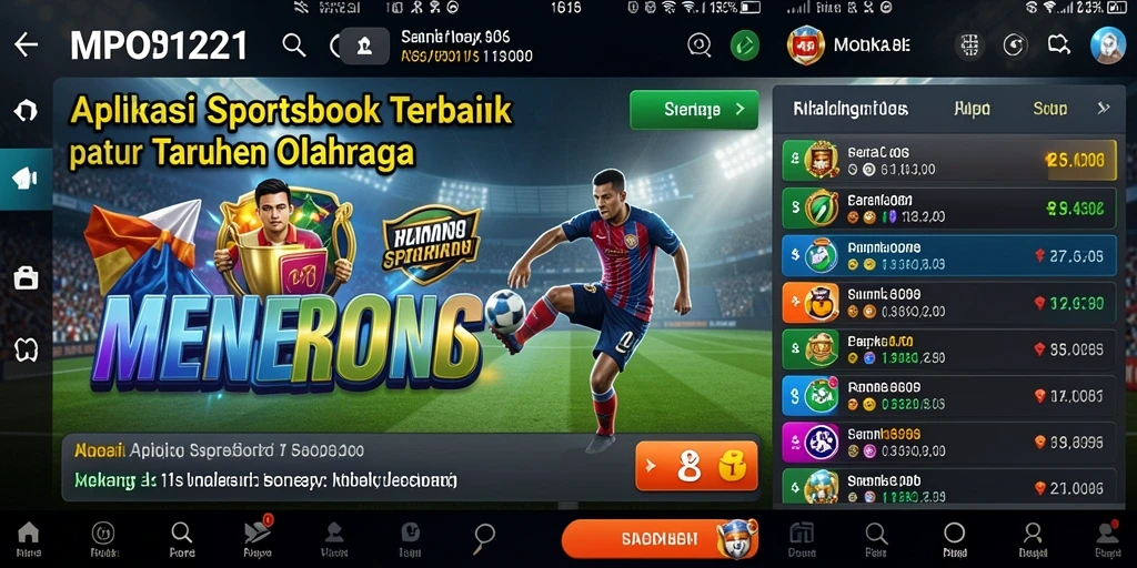 Screenshot menunjukkan antarmuka taruhan olahraga MPO1221 yang menarik.