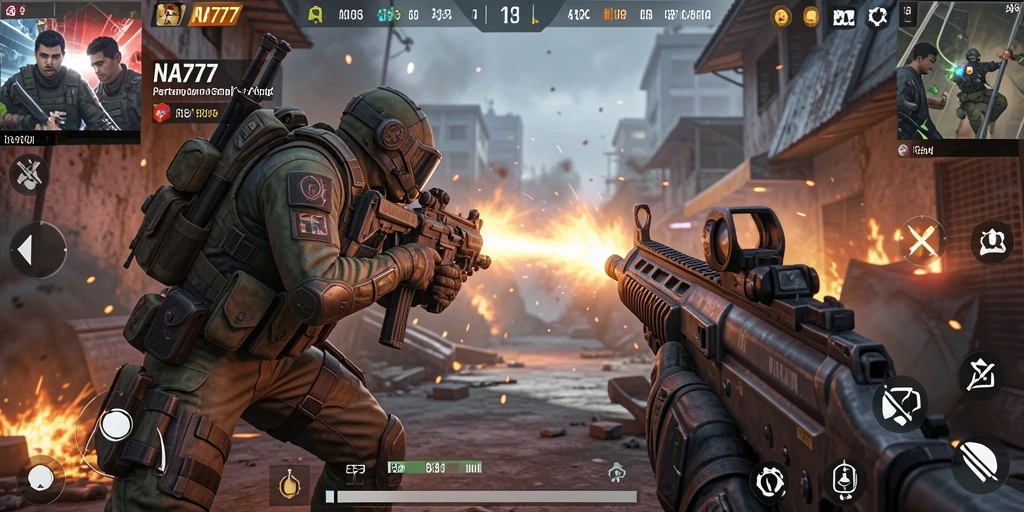 Tampilkan aksi seru dari game FPS NA777.